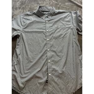 Mountain Khakis Shirt Men XL Black Check Classic Fit Short Sleeve Button‎ Up